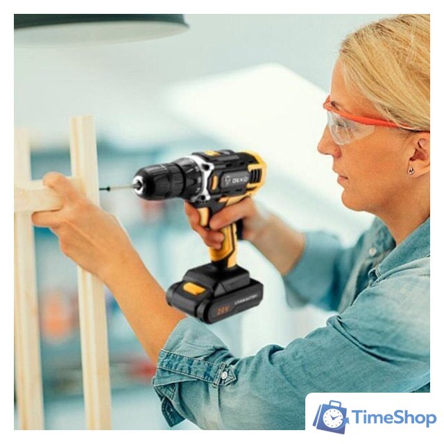 Дрель-шуруповерт Deko DKCD20FU-Li SET 63 063-4175 (с 2-мя АКБ, кейс) - Изображение №10 — Интернет-магазин Time-Shop