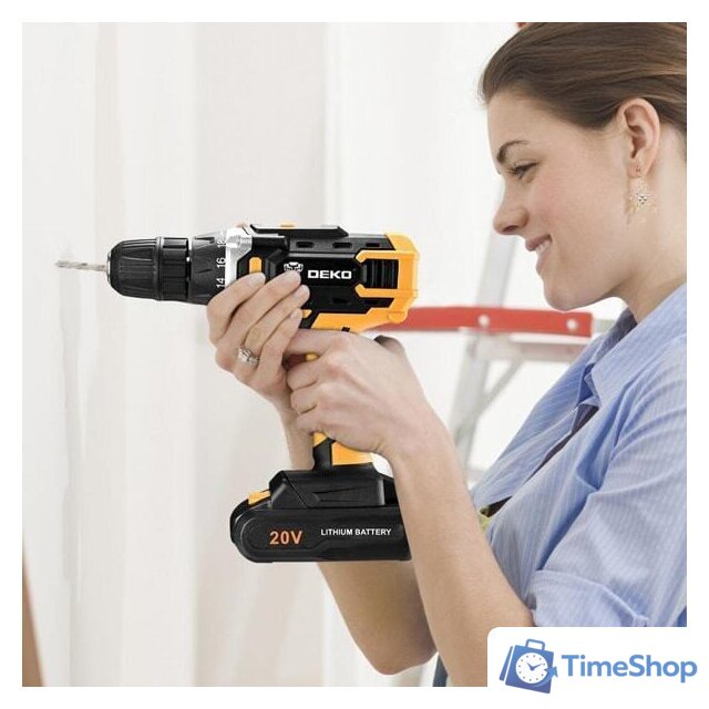 Дрель-шуруповерт Deko DKCD20FU-Li SET 63 063-4175 (с 2-мя АКБ, кейс) - Изображение №7 — Интернет-магазин Time-Shop