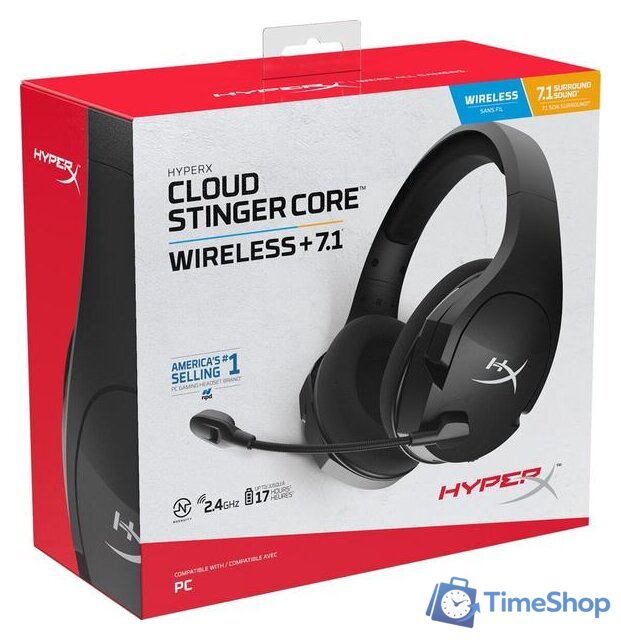 Наушники HyperX Cloud Stinger Core Wireless DTS - Изображение №9 — Интернет-магазин Time-Shop