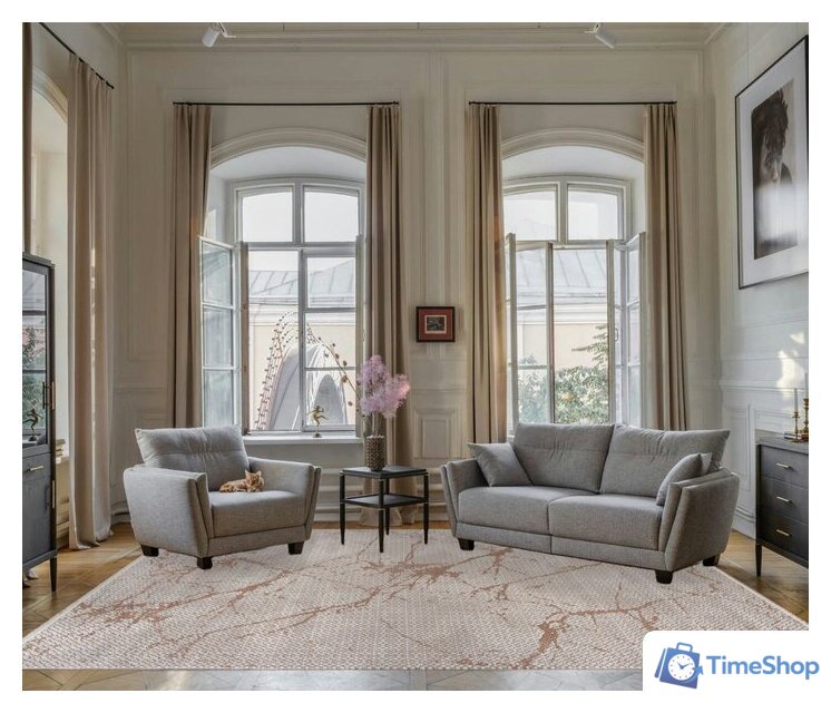 Ковер для жилой комнаты Merinos Oslo 71192-STAN-020-ROSE (1.6х2.3) - Изображение №5 — Интернет-магазин Time-Shop