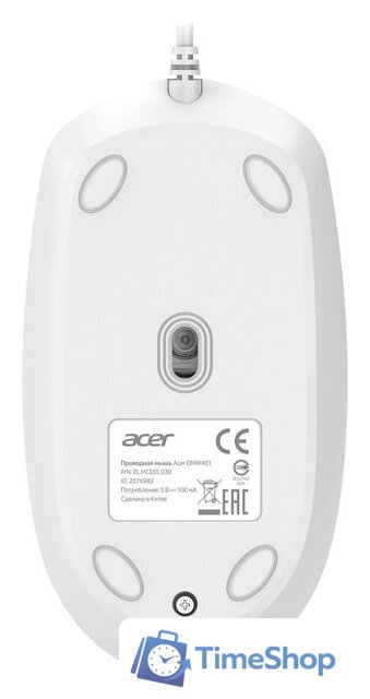 Мышь Acer OMW401 (белый) - Изображение №4 — Интернет-магазин Time-Shop