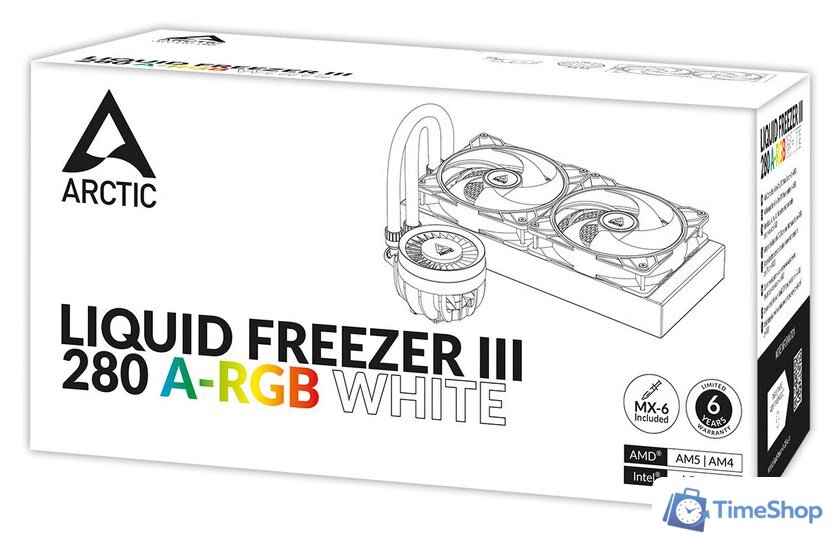 Система жидкостного охлаждения для процессора Arctic Liquid Freezer III 280 A-RGB White ACFRE00151A - Изображение №12 — Интернет-магазин Time-Shop