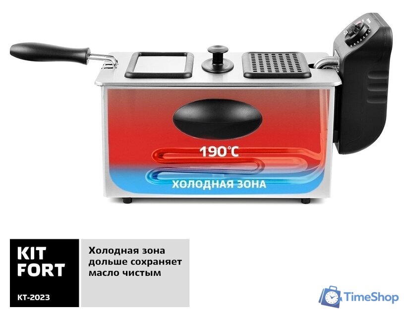 Фритюрница Kitfort KT-2023 - Изображение №4 — Интернет-магазин Time-Shop
