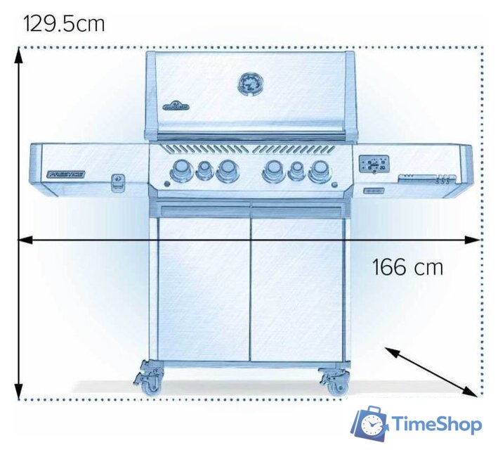 Газовый гриль для дачи Napoleon Prestige 500 Connected RSIB P500VXRSIBPSS-PL - Изображение №4 — Интернет-магазин Time-Shop
