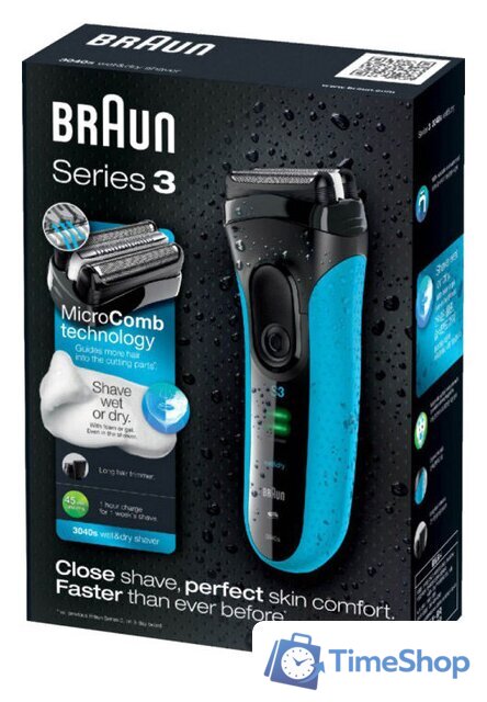 Электробритва Braun Series 3 3040s Wet&Dry - Изображение №5 — Интернет-магазин Time-Shop