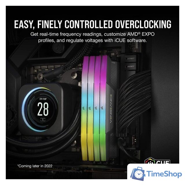 Оперативная память Corsair Vengeance RGB 2x16ГБ DDR5 6400 МГц CMH32GX5M2B6400Z32 - Изображение №5 — Интернет-магазин Time-Shop