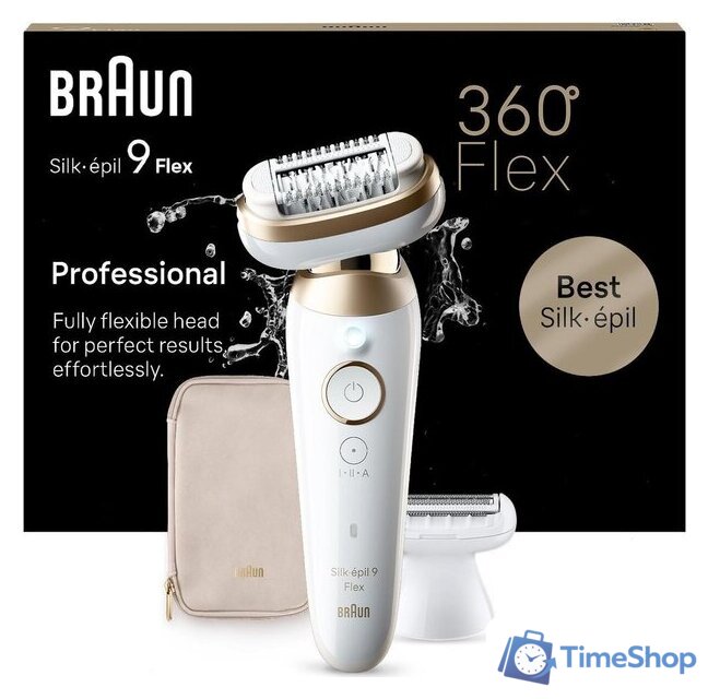 Эпилятор Braun Silk-epil 9 9-041 (золотой) - Изображение №3 — Интернет-магазин Time-Shop