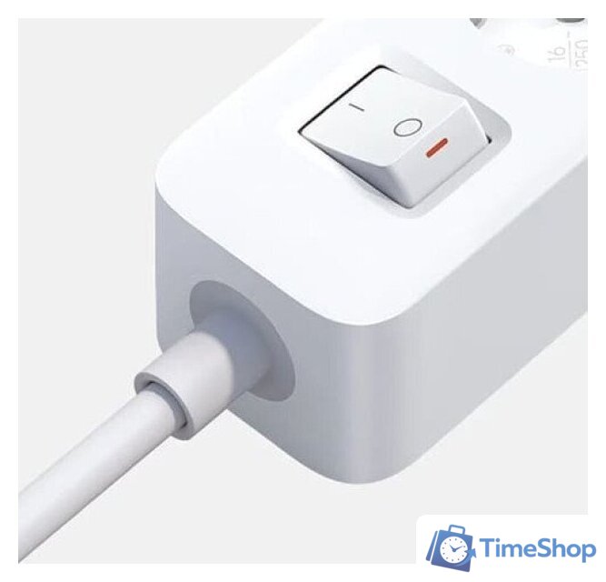 Удлинитель Xiaomi Mi Power Strip 20W 2C1A XMCXB01EU (USB Type-A + 2 USB Type-C, белый, международная версия) - Изображение №6 — Интернет-магазин Time-Shop