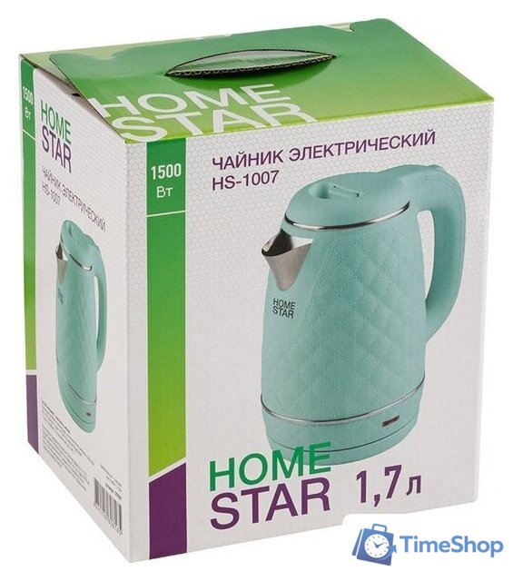 Электрический чайник HomeStar HS-1007 (зеленый) - Изображение №4 — Интернет-магазин Time-Shop