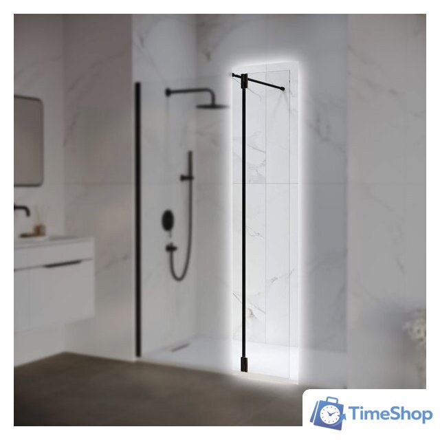 Душевая стенка RGW Z-071B 352207103-14 (черный/прозрачное стекло) - Изображение №2 — Интернет-магазин Time-Shop