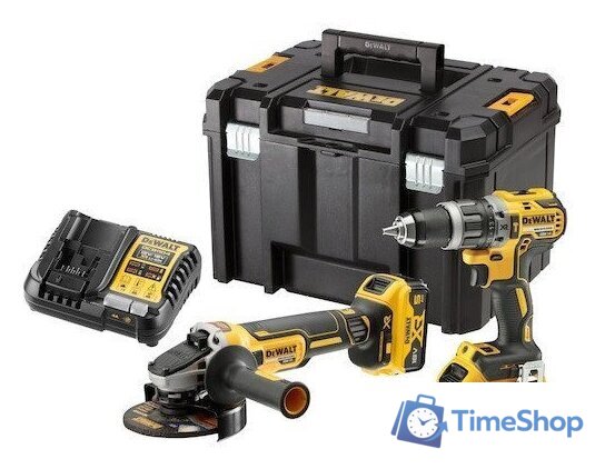  DeWalt DCK2080P2T (шуруповерт, болгарка, 2 АКБ, кейс) - Изображение №1 — Интернет-магазин Time-Shop