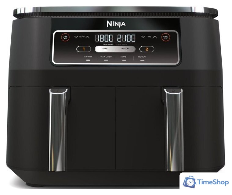 Аэрогриль (аэрофритюрница) Ninja Foodi 4-in-1 Dual Zone AF200EU - Изображение №1 — Интернет-магазин Time-Shop