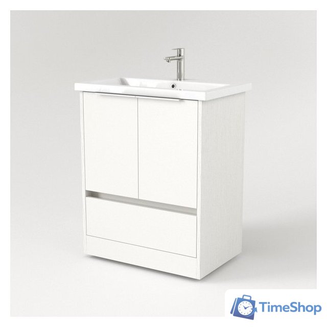  Дабер Тумба под умывальник 017 Cersanit Como 70 Т17.7С.0.5Б (белый древесный/ручка белая) - Изображение №3 — Интернет-магазин Time-Shop