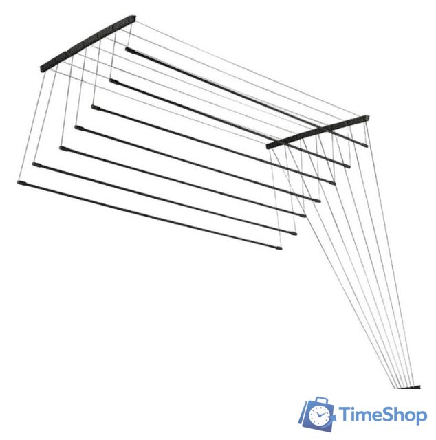 Сушилка для белья Comfort Alumin Потолочная 7 прутьев Black Style 170 см (алюминий) - Изображение №1 — Интернет-магазин Time-Shop