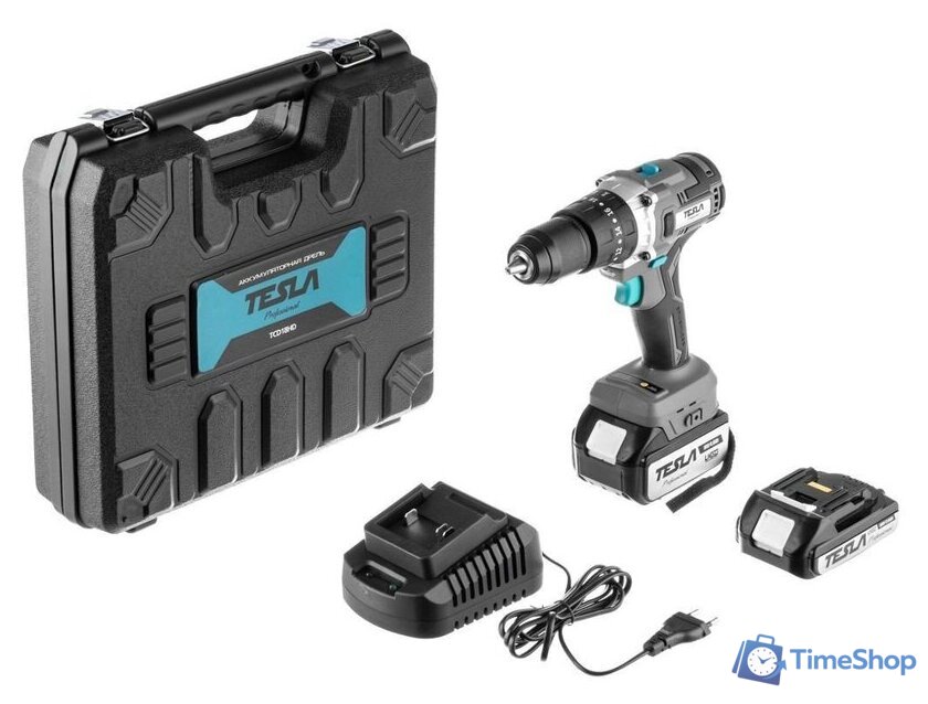Дрель-шуруповерт Tesla TCD18HD 840374 (с 2-мя АКБ, кейс) - Изображение №10 — Интернет-магазин Time-Shop