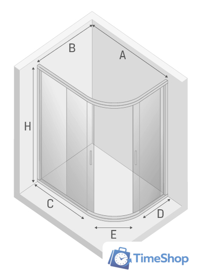 Душевой уголок NEW TRENDY New Varia 120x85 K-0509 - Изображение №7 — Интернет-магазин Time-Shop