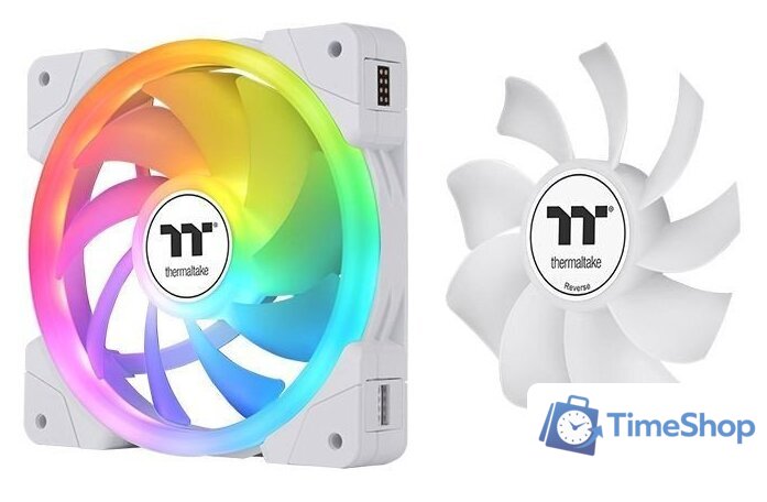 Комплект вентиляторов для корпуса Thermaltake Swafan EX14 ARGB White TT Premium Edition 3-Fan Pack CL-F170-PL14SW-A - Изображение №5 — Интернет-магазин Time-Shop