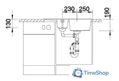 Кухонная мойка Blanco Metra 6 S Compact 515044 (кофе) - Изображение №4 — Интернет-магазин Time-Shop