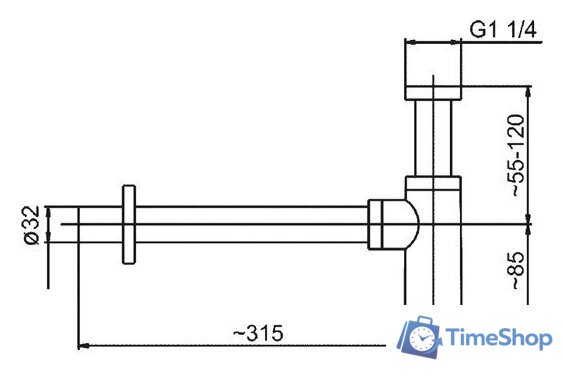 Сифон Armatura 600-003-00 - Изображение №2 — Интернет-магазин Time-Shop