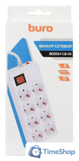 Сетевой фильтр Buro 800SH-1.8-W - Изображение №4 — Интернет-магазин Time-Shop