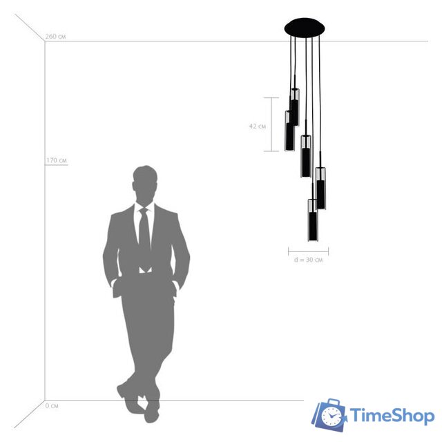 Подвесная люстра Lightstar Cilino 756052 - Изображение №4 — Интернет-магазин Time-Shop