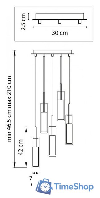 Подвесная люстра Lightstar Cilino 756052 - Изображение №5 — Интернет-магазин Time-Shop