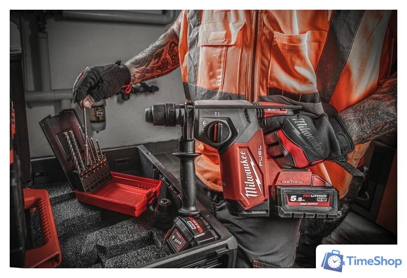 Перфоратор Milwaukee M18 FUEL M18ONEFHX-0X 4933478503 (без АКБ, кейс) - Изображение №20 — Интернет-магазин Time-Shop