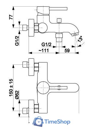 Смеситель Armatura Moza 5034-010-00 - Изображение №2 — Интернет-магазин Time-Shop