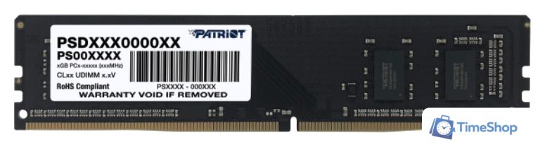 Оперативная память Patriot Signature Line 8ГБ DDR4 2666 МГц PSD48G26662 - Изображение №1 — Интернет-магазин Time-Shop