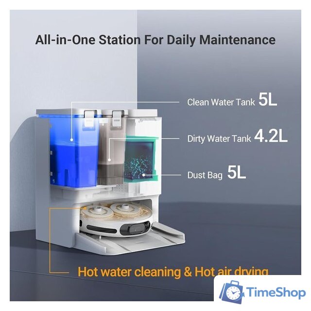 Робот-пылесос Ezviz RS20 Pro (белый) - Изображение №2 — Интернет-магазин Time-Shop