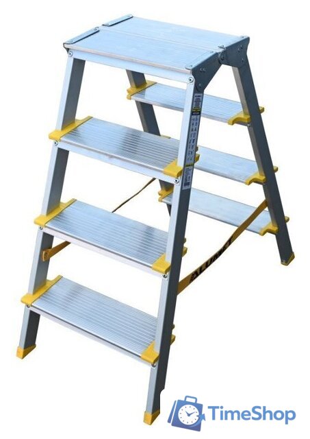 Лестница-стремянка Алюмет ASD 5204 (2х4 ступеней) - Изображение №1 — Интернет-магазин Time-Shop