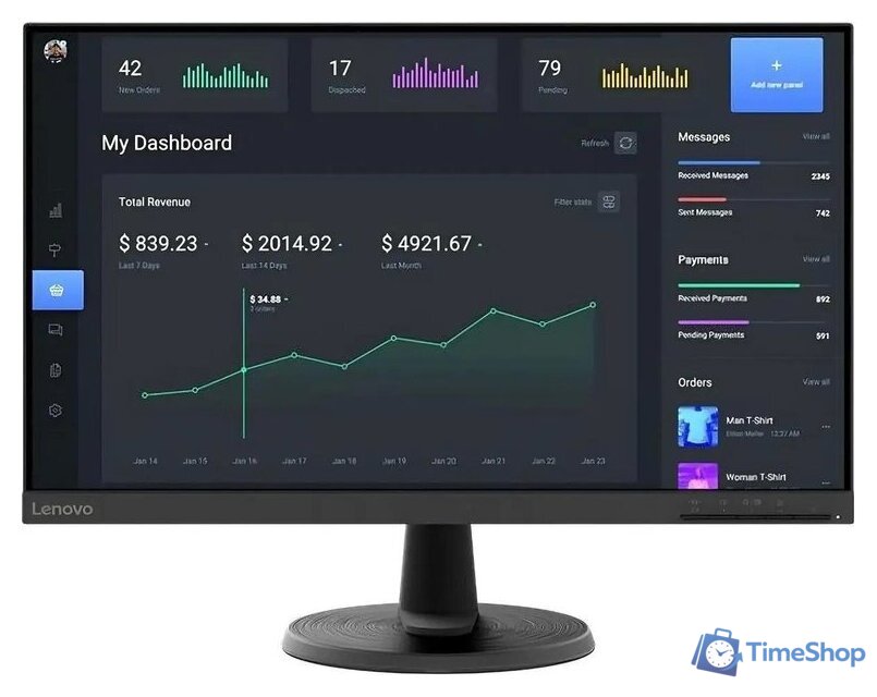 Монитор Lenovo C24-40 63DCKAT6UK - Изображение №1 — Интернет-магазин Time-Shop