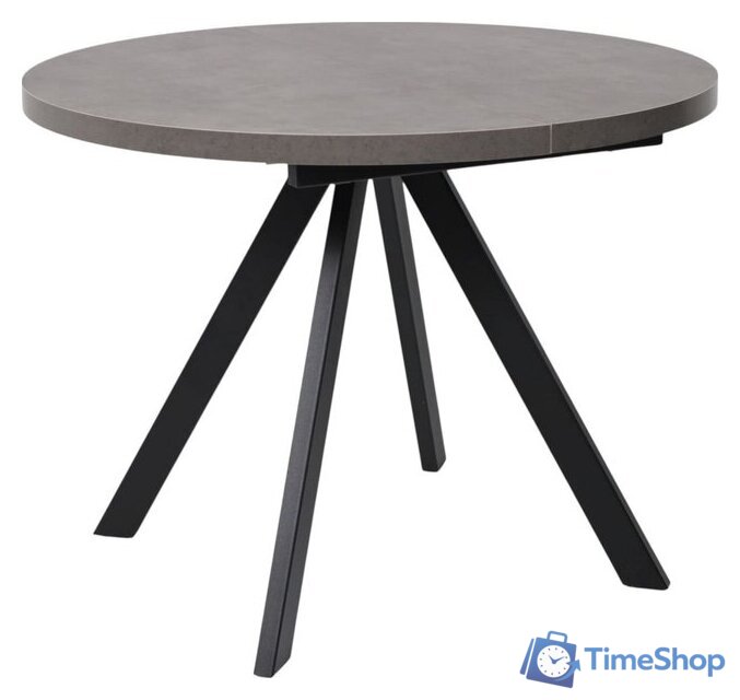 Кухонный стол Мамадома Rondo M-100 раздвижной 100-135 (дымчатая керамика/черный) - Изображение №1 — Интернет-магазин Time-Shop