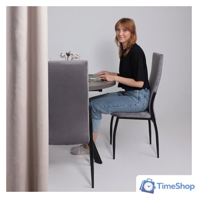 Кухонный стол Мамадома Rondo M-100 раздвижной 100-135 (дымчатая керамика/черный) - Изображение №7 — Интернет-магазин Time-Shop