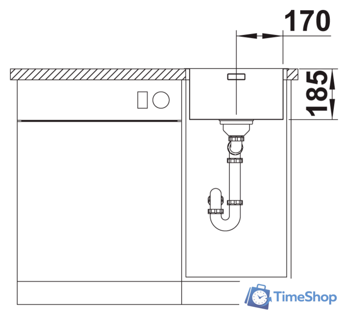 Кухонная мойка Blanco Solis 340-IF 526116 (полированная) - Изображение №4 — Интернет-магазин Time-Shop