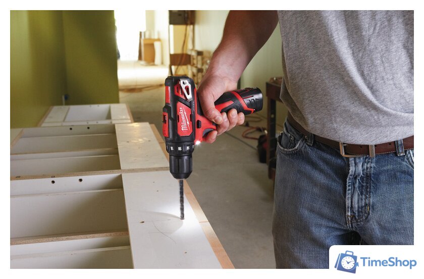 Дрель-шуруповерт Milwaukee M12 BDD-202C 4933441915 (с 2-мя АКБ, кейс) - Изображение №6 — Интернет-магазин Time-Shop