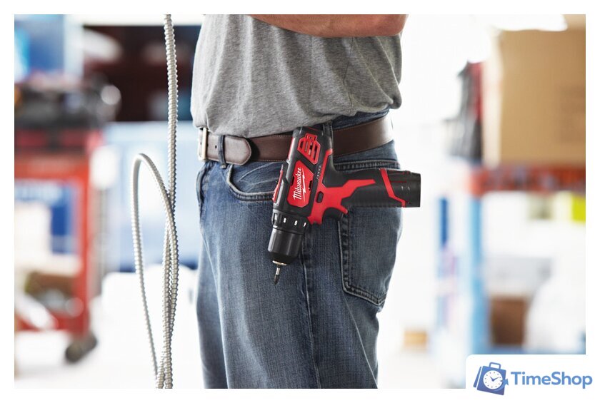 Дрель-шуруповерт Milwaukee M12 BDD-202C 4933441915 (с 2-мя АКБ, кейс) - Изображение №3 — Интернет-магазин Time-Shop