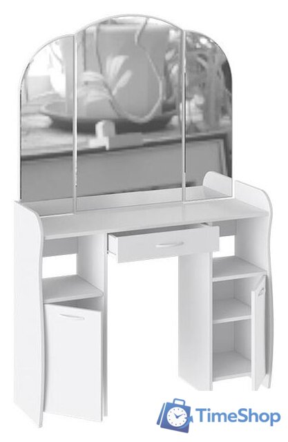 Туалетный столик с зеркалом Трия София Т2 (белый) - Изображение №2 — Интернет-магазин Time-Shop