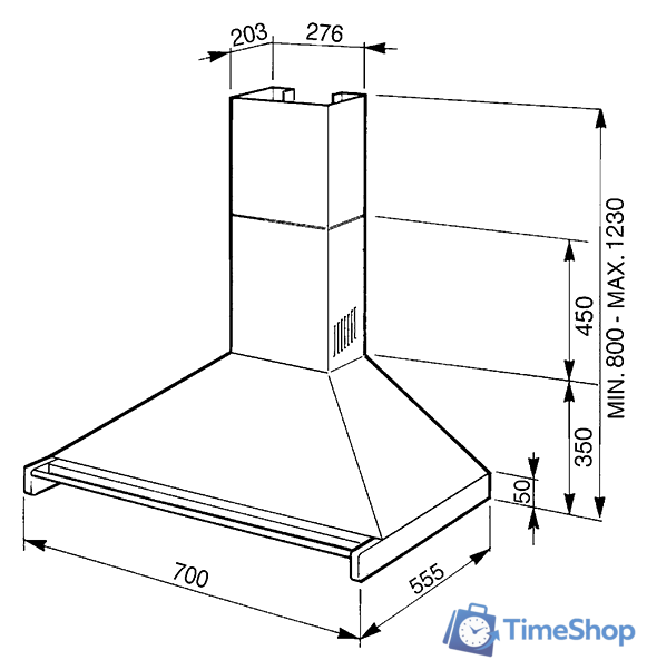 Кухонная вытяжка Smeg KD70XE - Изображение №3 — Интернет-магазин Time-Shop