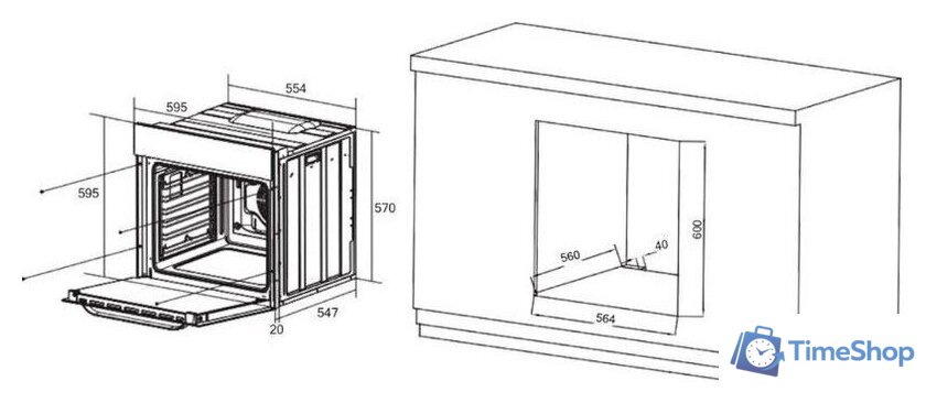 Электрический духовой шкаф ZorG NEO613 black - Изображение №2 — Интернет-магазин Time-Shop