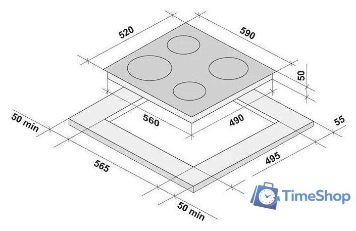 Варочная панель Krona Asten 60 BL - Изображение №7 — Интернет-магазин Time-Shop