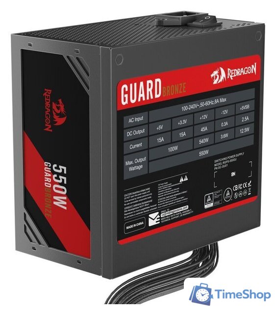 Блок питания Redragon Guard 550W GC-GU01 - Изображение №6 — Интернет-магазин Time-Shop