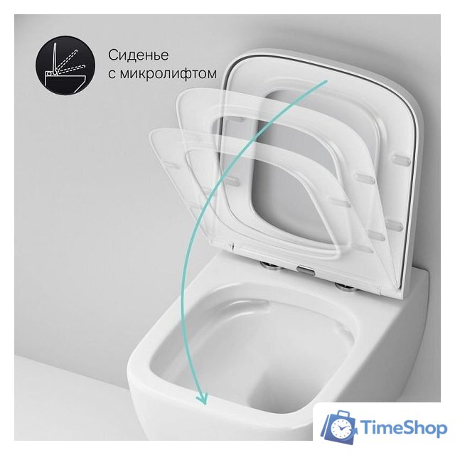 Унитаз подвесной AM.PM FlashClean Gem C901701SC - Изображение №12 — Интернет-магазин Time-Shop