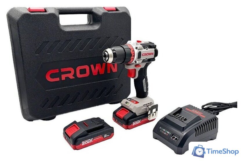 Дрель-шуруповерт Crown CT21128HMX-2 BMC (с 2-мя АКБ, кейс) - Изображение №2 — Интернет-магазин Time-Shop