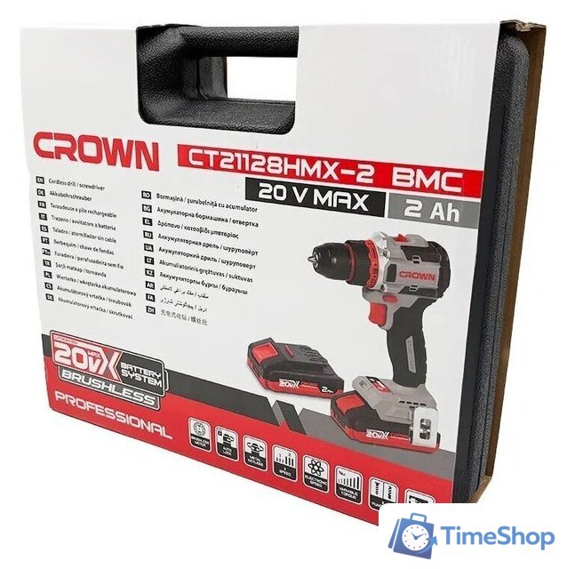 Дрель-шуруповерт Crown CT21128HMX-2 BMC (с 2-мя АКБ, кейс) - Изображение №9 — Интернет-магазин Time-Shop