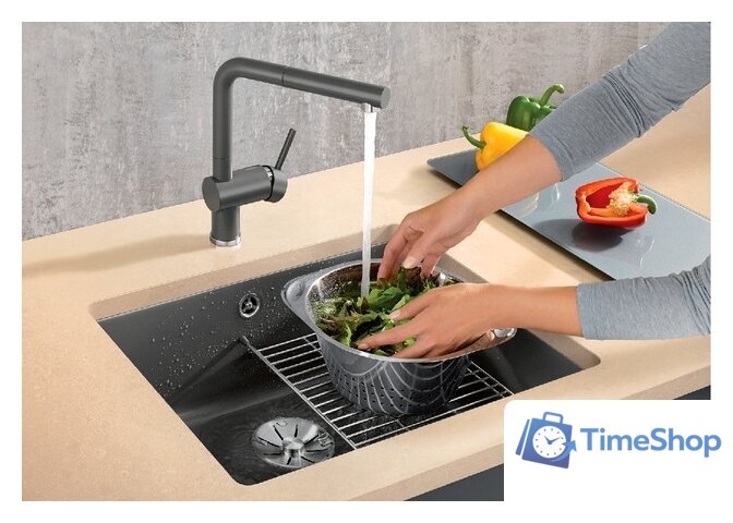 Кухонная мойка Blanco Subline 500-U (керамическая, черный) - Изображение №3 — Интернет-магазин Time-Shop