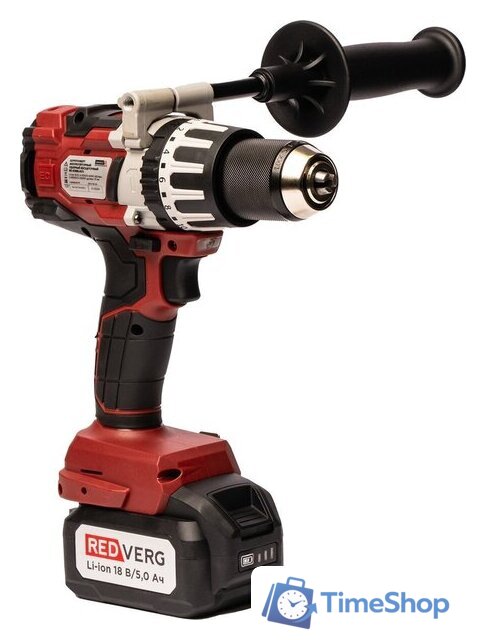 Ударная дрель-шуруповерт RedVerg RD-IS18BLM/U (с 1-им АКБ, кейс) - Изображение №5 — Интернет-магазин Time-Shop