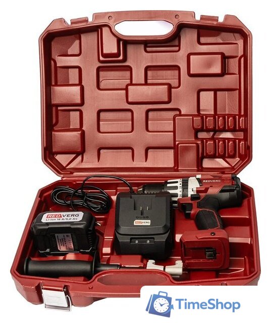 Ударная дрель-шуруповерт RedVerg RD-IS18BLM/U (с 1-им АКБ, кейс) - Изображение №13 — Интернет-магазин Time-Shop