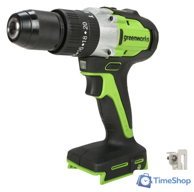 Ударная дрель-шуруповерт Greenworks GD24DD60 3704107CUB (с 1-им АКБ) - Изображение №1 — Интернет-магазин Time-Shop