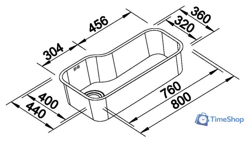 Кухонная мойка Blanco Plenta 514029 (нержавеющая сталь) - Изображение №2 — Интернет-магазин Time-Shop